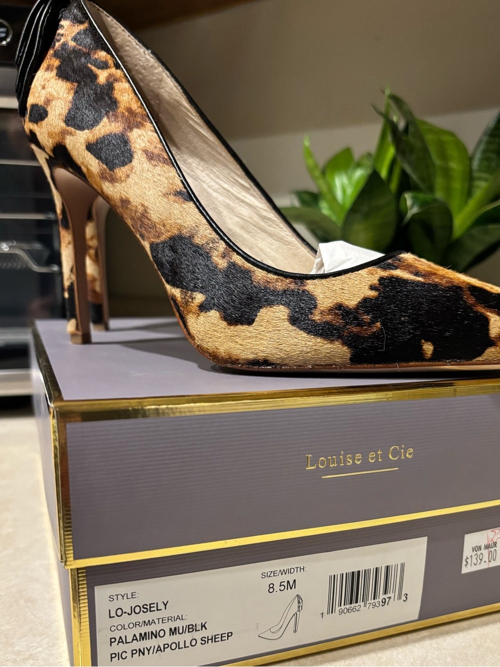 Louise et Cie Leopard-Pattern Pointed Toe Stiletto Pumps - Brown/Black